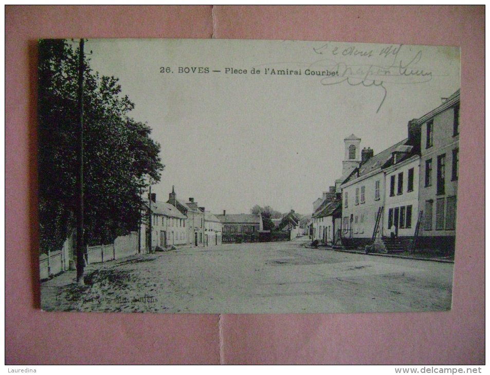 CP BOVES N°26 PLACE DE L AMIRAL COURBET  - ECRITE EN 1915 - Boves