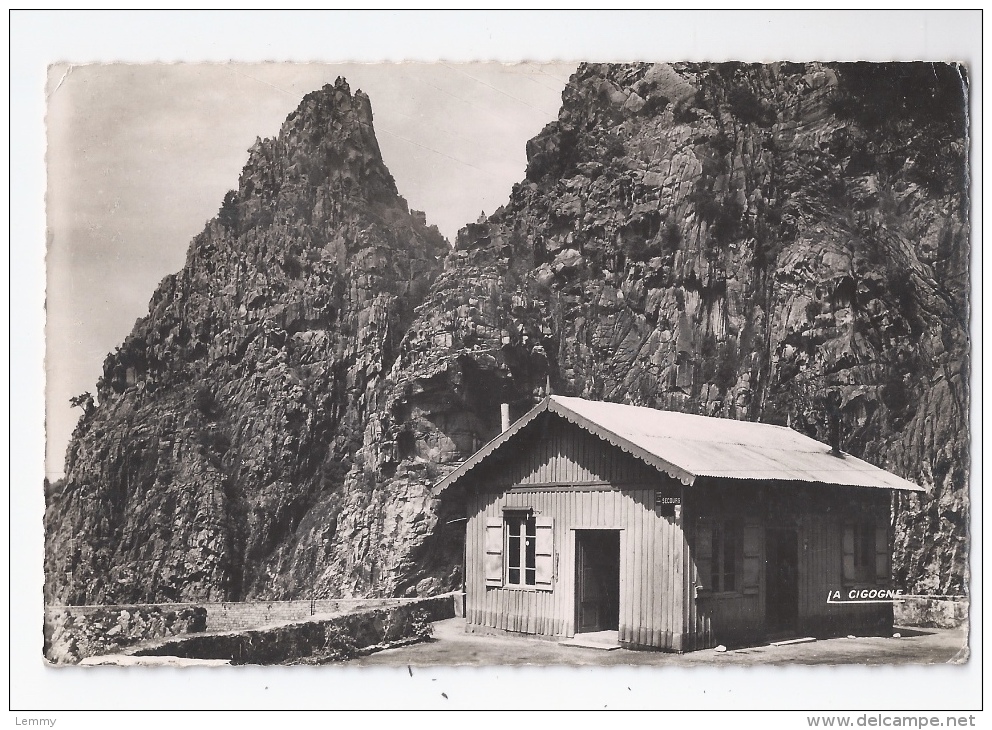 20 - CORSE - CALANCHES DE PIANA - LES ROCHES BLEUES - CHALET - CPSM DENTELÉE EN N & B 1956 - LA CIGOGNE - Autres & Non Classés