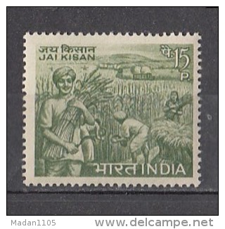 INDIA, 1967,  Lal Bahadur Shastri´s Death Anniversary, Jai Kisan, Agriculture, MNH, (**) - Ongebruikt