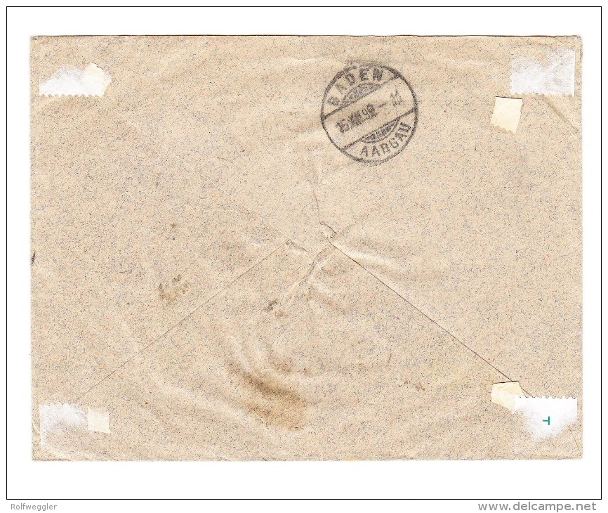 1886/90 1 Pia. A. 25C. Allegorie,3er Block Auf R-Brief Aus Constantinople 13.12.99 Nach Baden Schweiz - Lettres & Documents