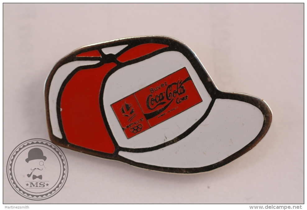 Coca Cola Advertising Red And White Olympic Hat - Pin Badge  - #PLS - Coca-Cola