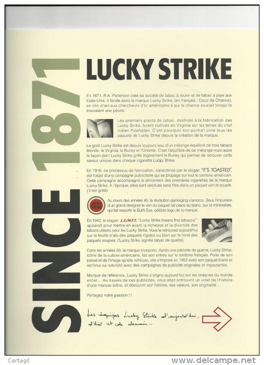AC - Rare Classeur Publicitaire  " Lucky Strike" - Documents