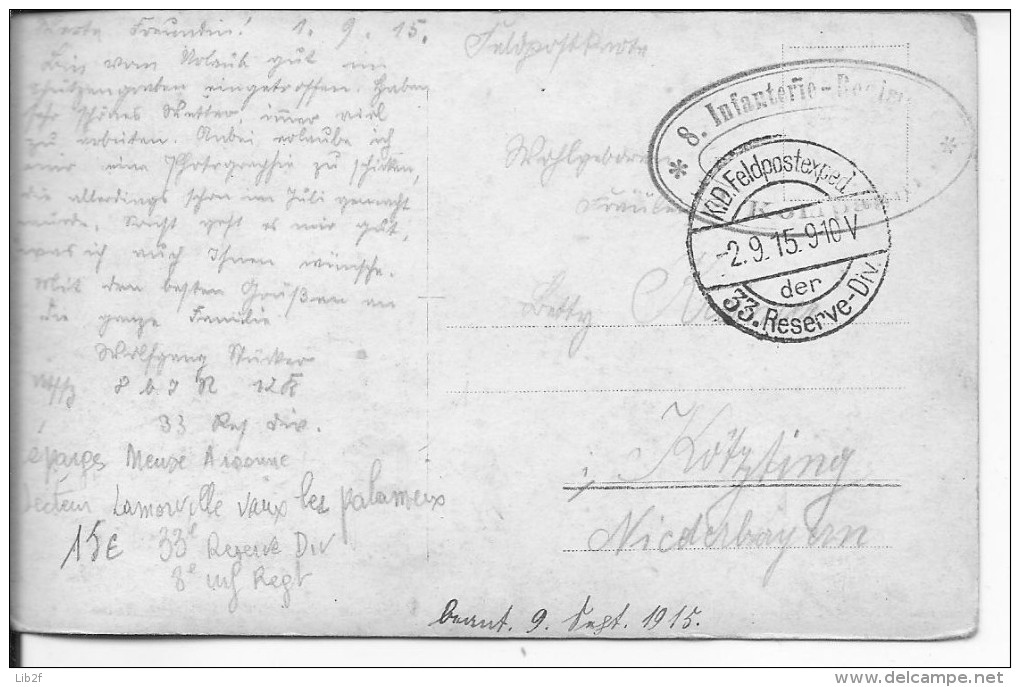 Meuse Argonne éparges Lamorville Vaux Les Palameix 8è Inf.rgt. 33è Res.div.1carte Photo 1914-1918 14-18 Ww1 WwI Wk - War, Military