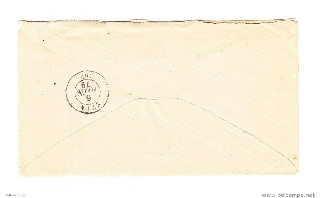 Brief Von Athen 5.6.1879 Nach CHIOS Mit Mi#45 1876/77 30 L Braun Voll-breitrandig Vom Rechten Rand - Lettres & Documents