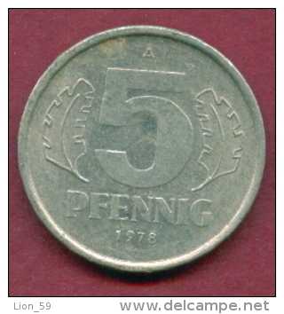 F2463 / - 5 Pfening 1978 (A) - DDR , Germany Deutschland Allemagne Germania - Coins Munzen Monnaies Monete - 5 Pfennig