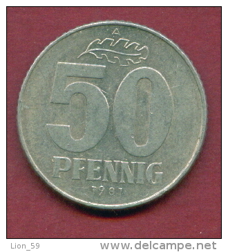 F2483 / - 50 Pfening 1981 (A) - DDR , Germany Deutschland Allemagne Germania - Coins Munzen Monnaies Monete - 50 Pfennig