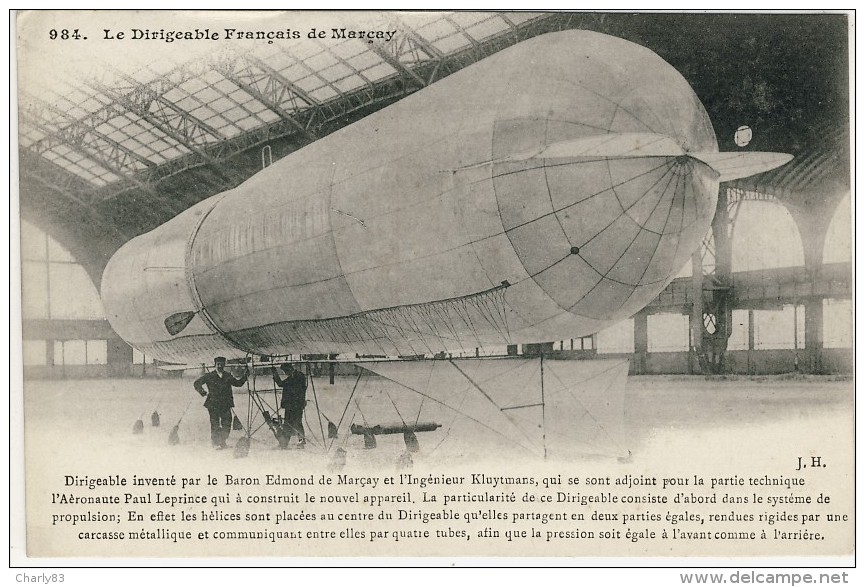 AVIATION-  DIRIGEABLE  FRANCAIS  DE  MARCAY  N1118 - Luchtschepen