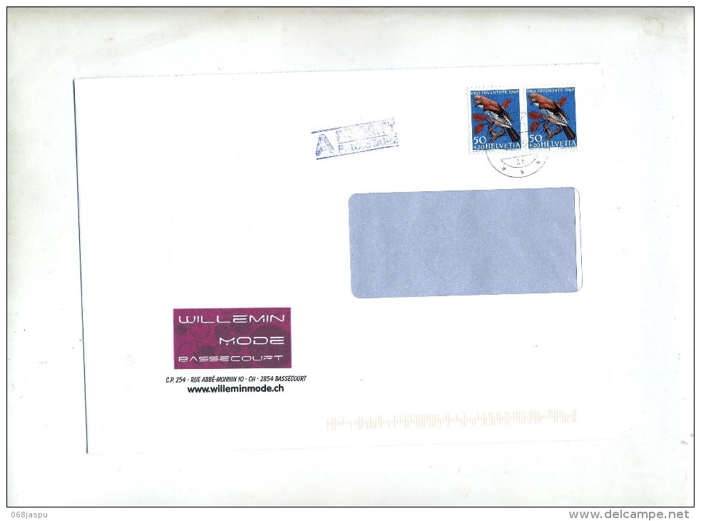 Lettre Cachet Bassecourt ? Sur Oiseau - Postmark Collection