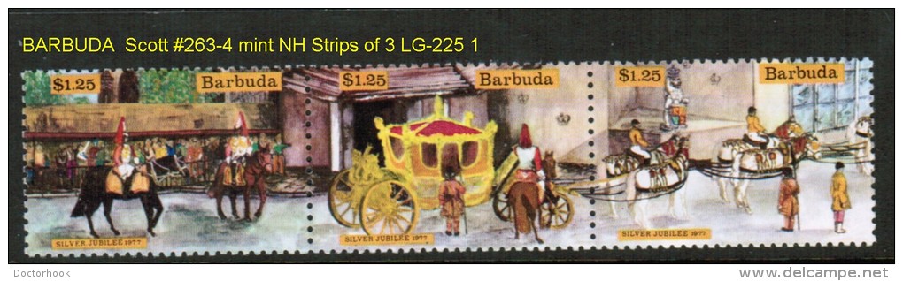 BARBUDA   Scott  # 263-4**  VF MINT NH STRIPS Of 3 - Barbuda (...-1981)