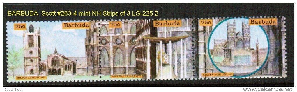 BARBUDA   Scott  # 263-4**  VF MINT NH STRIPS Of 3 - Barbuda (...-1981)