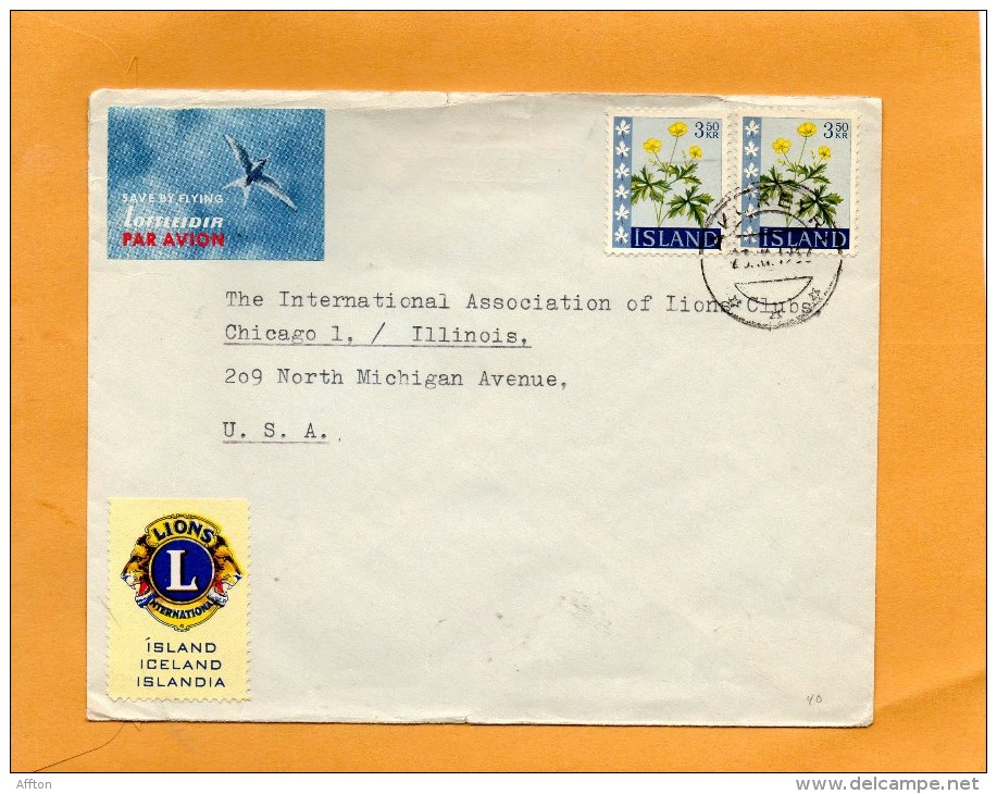 Iceland Old Cover Mailed To USA - Lettres & Documents