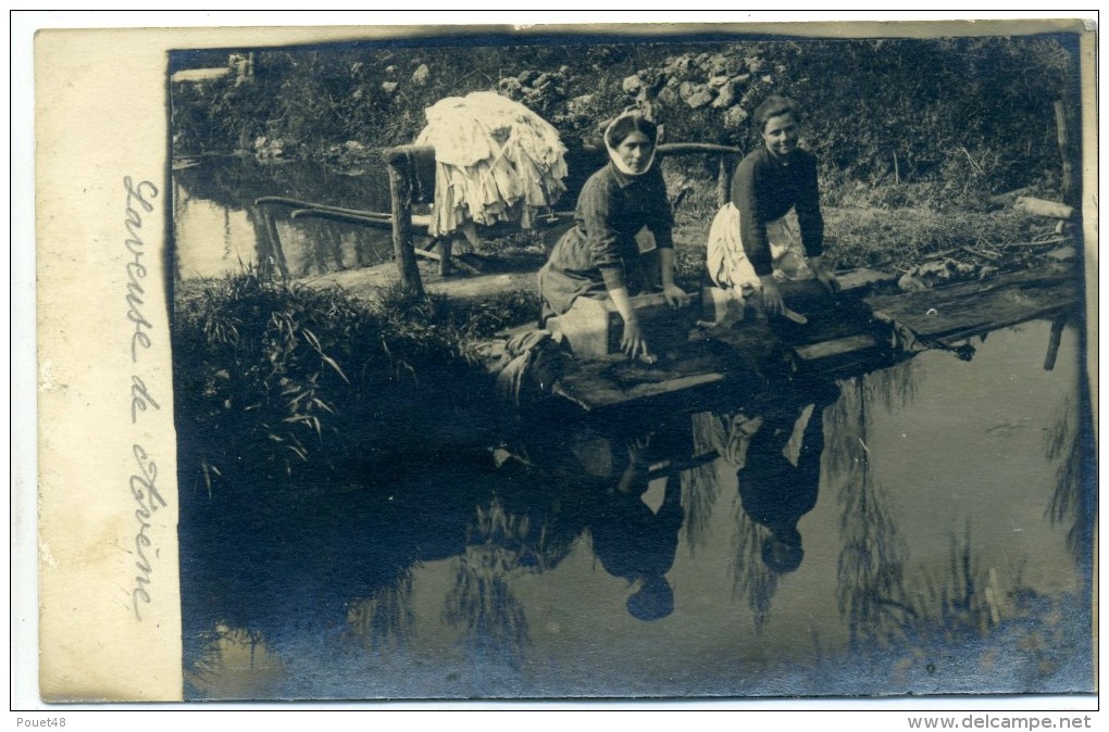 34 - AVENE - Photo Carte , Laveuse, Lavandière - Autres & Non Classés