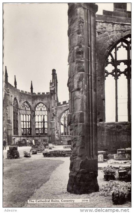 The Cathedral Ruins COVENTRY, 1965, Mit Marke Und Werbung - Coventry