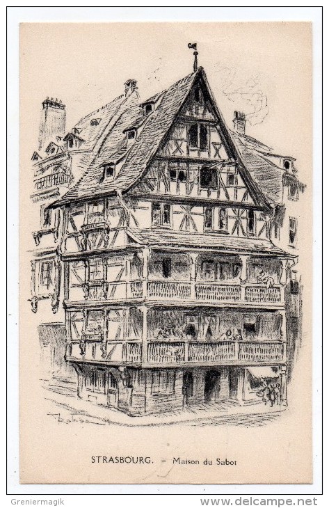 Cpa 67 - Strasbourg - Maison Du Sabot (Illustrateur: Robida) - Robida