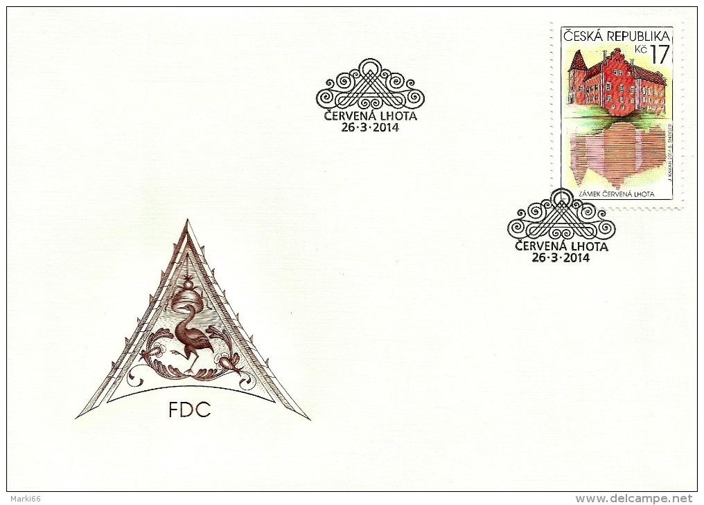 Czech Republic - 2014 - Beauties Of Our Country - &#268;ervená Lhota Chateau - FDC (first Day Cover) - FDC