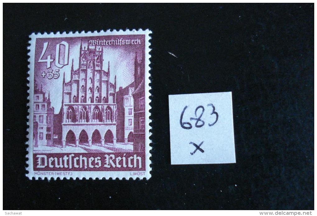 Allemagne III° Reich - Année 1940 - Hôtel De Ville à Munster -Y.T. 683 - Neuf (*) Mint (MLH) Postfrisch (*) - Unused Stamps