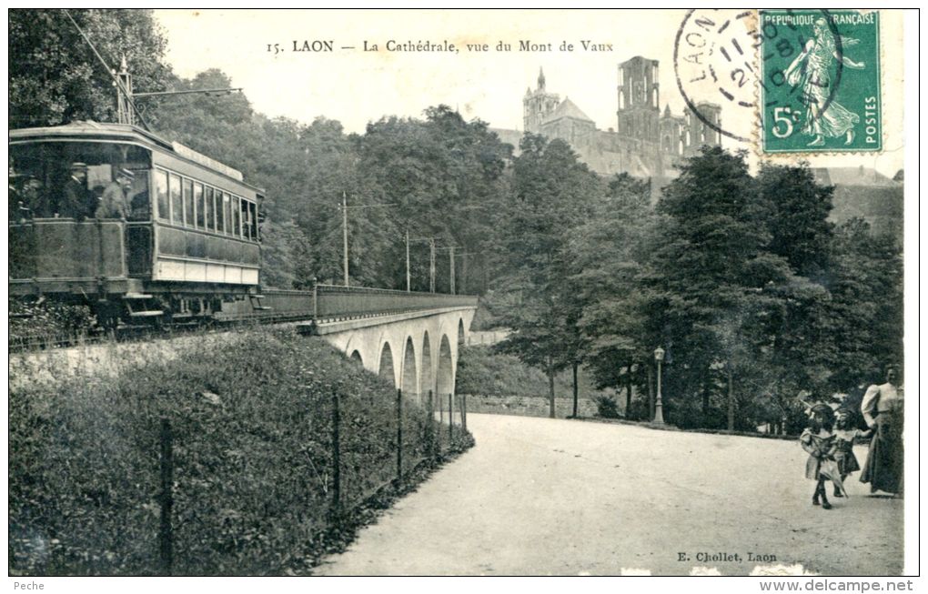 N°37647 -cpa Laon -tramway- - Strassenbahnen