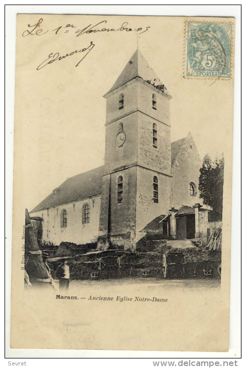 MARANS. - Ancienne Eglise Notre-Dame.Carte Pionnière - Autres & Non Classés