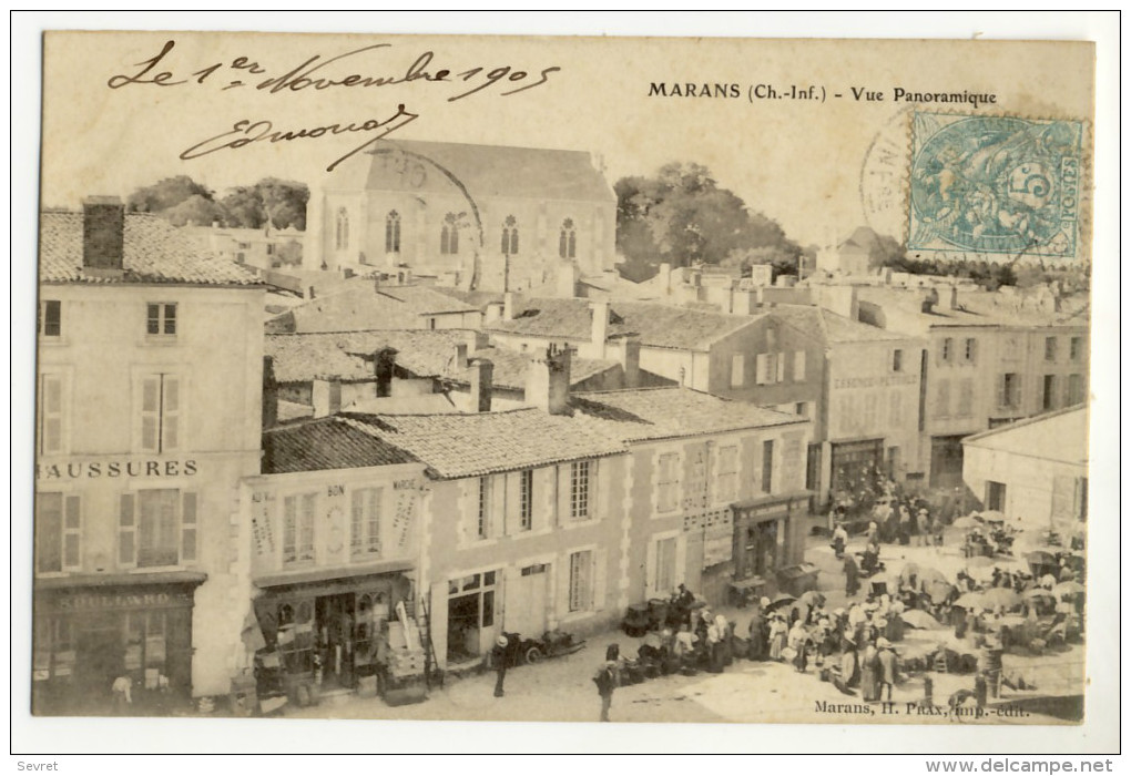 MARANS. - Vue Panoramique Un Jour De Marché - Autres & Non Classés