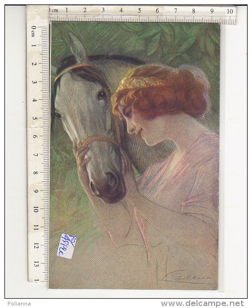 PO4572C# REPRINT - ILLUSTRATORI GUERINONI - DONNA CON CAVALLO  No VG - Guerinoni