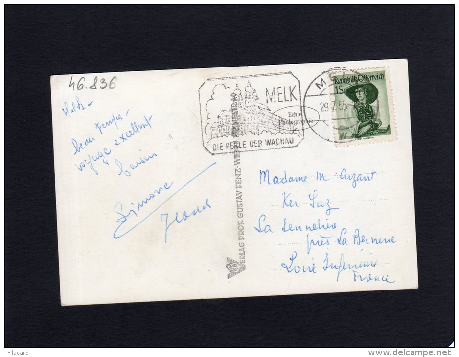 46836   Austria,   Stift Melk A/d D.,  VG  1955 - Melk