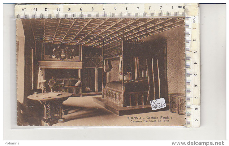 PO4636C# TORINO - CASTELLO FEUDALE - CAMERA BARONALE DA LETTO   No VG - Autres Monuments, édifices