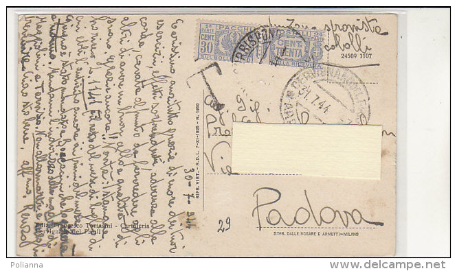 PO4669C# FISCALI PACCHI POSTALI RSI REPUBBLICA SOCIALE Su Cartolina UDINE - CERVIGNANO DEL FRIULI - CAFFE'  VG 1944 - Fiscaux