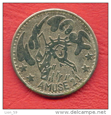 F2398 / -  Electronic Games AMUSE 21 CASINO - 24 Mm - Jeton Token  Gettone  - Bulgaria Bulgarie Bulgarien Bulgarije - Casino