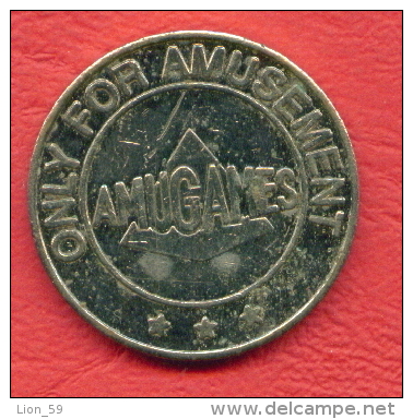 F2404 / -  ONLY VALID IN AMUGAMES ARCADES - AMUGAMES CASINO - 25 Mm - Jeton Token  Gettone  - Bulgaria Bulgarie - Casino