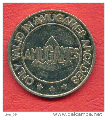 F2404 / -  ONLY VALID IN AMUGAMES ARCADES - AMUGAMES CASINO - 25 Mm - Jeton Token  Gettone  - Bulgaria Bulgarie - Casino