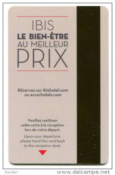 @ + CLEF D´HÔTEL : IBIS - FRANCE : LE BIEN-ÊTRE AU MEILLEUR PRIX (verso 1) - Hotelzugangskarten