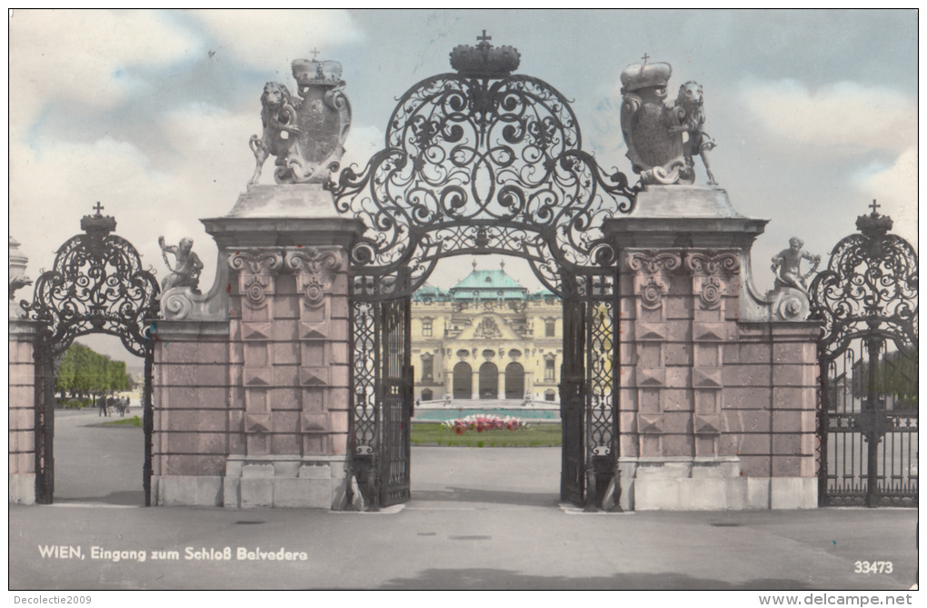 B80325 Eingang Zum Schloss Belvedere  Wien Austria   Front/back Image - Belvédère