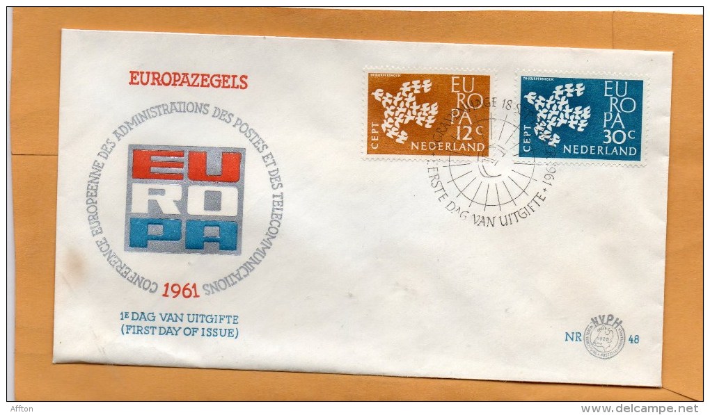 Netherlands 1961 FDC - FDC