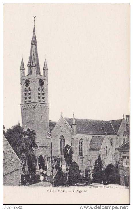 CPU14/ Rare Zeldzaam Nu Kopen 1914-1918 Als Nieuw Stavele Kerk Eglise Ed. Alexis De Carne, Groene Rug (Neurdein) - Alveringem