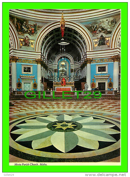 MALTA - INTERIOR OF MOSTA CHURCH - PRINTEX LTD - - Malte