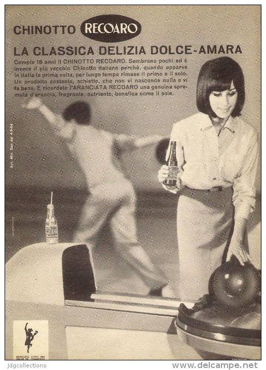 # CHINOTTO RECOARO 1950s Advert Pubblicità Publicitè Reklame Food Drink Bibita Bebida Getrank Boisson - Manifesti