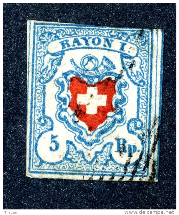 1822 Switzerland  Michel #7 II  Used  Scott #7 ~Offers Always Welcome!~ - 1843-1852 Timbres Cantonaux Et  Fédéraux