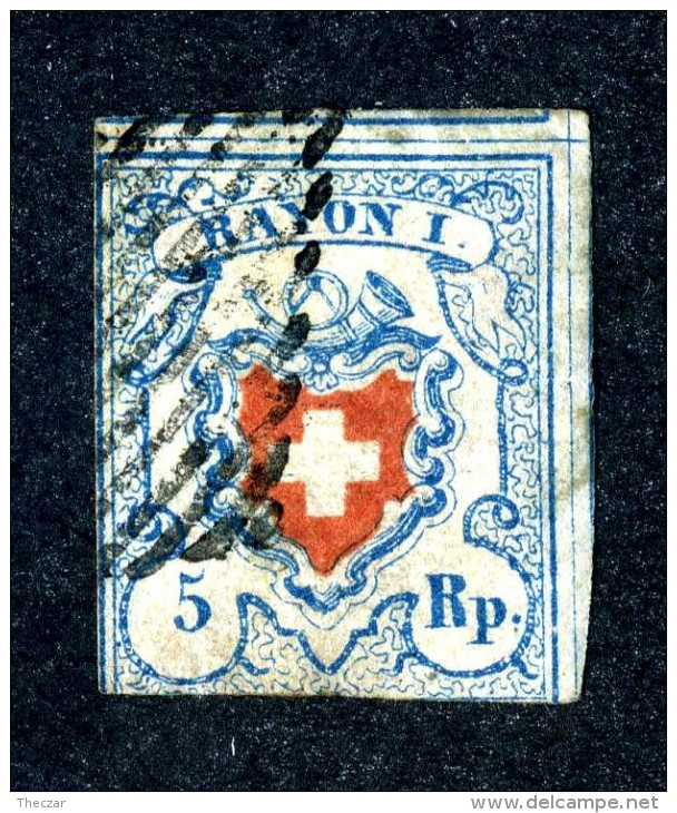 1826 Switzerland  Michel #9 II  Used  Scott #10 ~Offers Always Welcome!~ - 1843-1852 Poste Federali E Cantonali