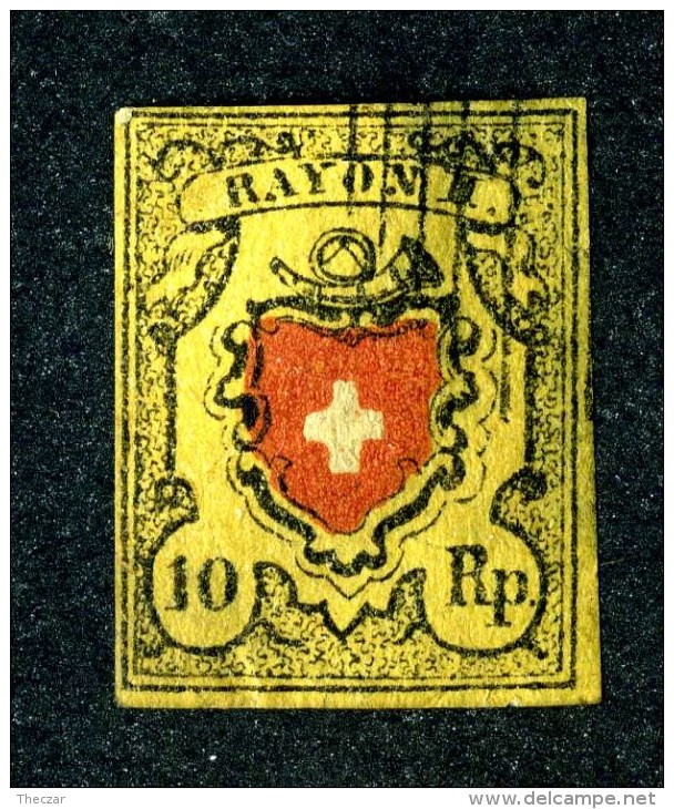 1832 Switzerland  Michel #8 II  Used  Scott #8  ~Offers Always Welcome!~ - 1843-1852 Federal & Cantonal Stamps