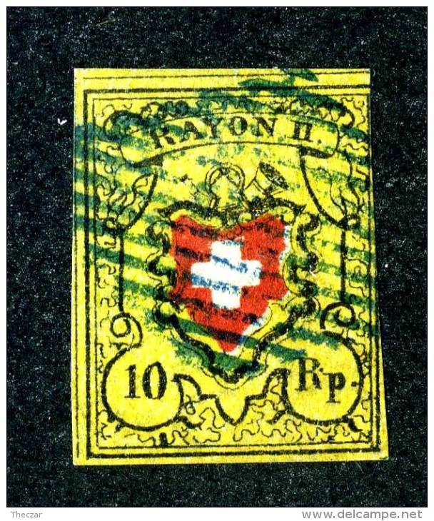 1833 Switzerland  Michel #8 II  Used  Scott #8  ~Offers Always Welcome!~ - 1843-1852 Federal & Cantonal Stamps