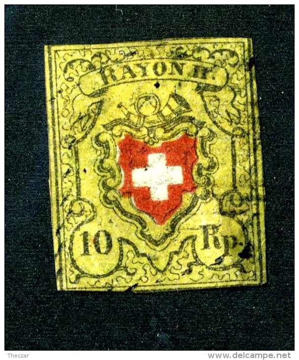 1834 Switzerland  Michel #8 II  Used  Scott #8  ~Offers Always Welcome!~ - 1843-1852 Timbres Cantonaux Et  Fédéraux