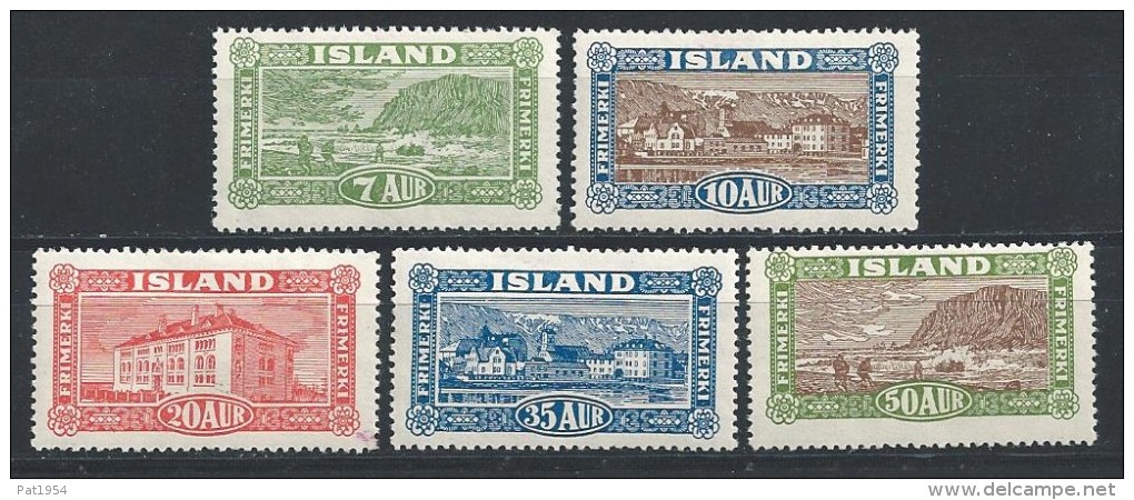 Islande 1925 N° 115/119  Neufs * MVLH  Cote 225 Euros - Nuovi