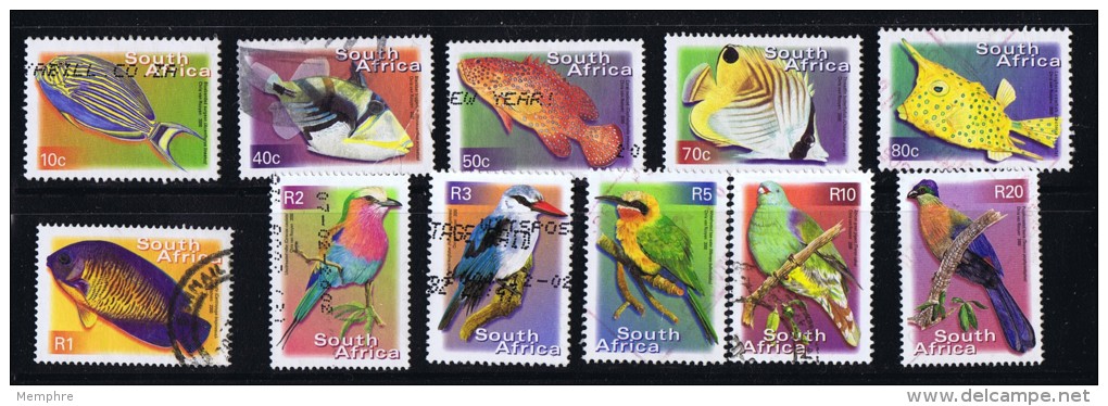 2000  Fish And Birds Definitives 11 Values To R20  Used - Used Stamps