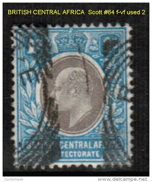 BRITISH CENTRAL AFRICA   Scott  # 64  VF USED - Other & Unclassified