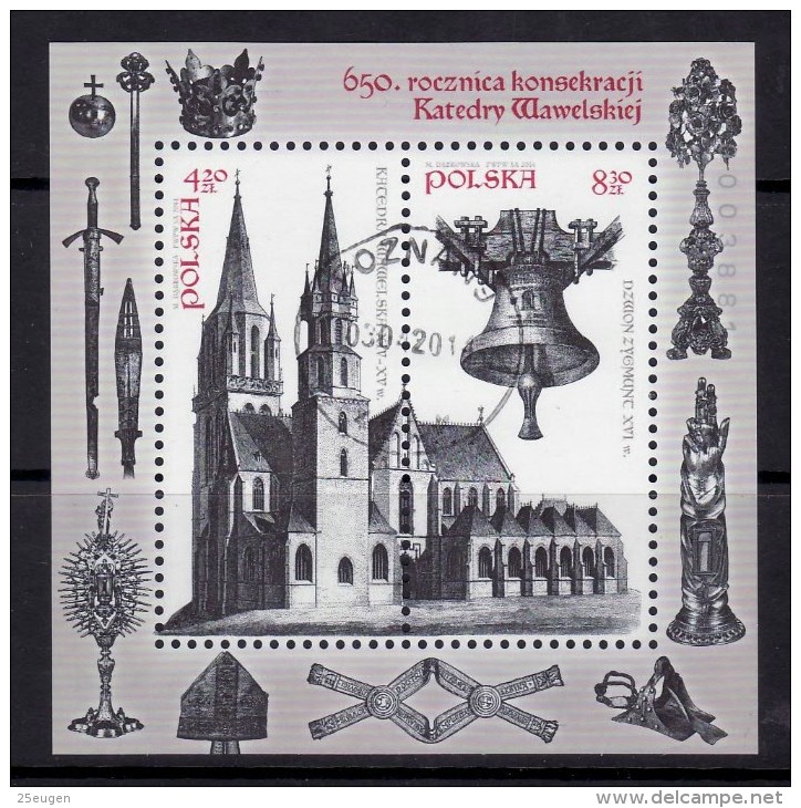 POLAND 2014 650 YEARS WAWEL CATHEDRAL CONSECRATION MS   USED - Usati