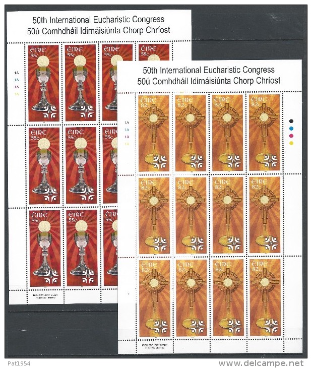 Irlande 2012 N°2019/2020 Neufs ** En Blocs, Congrès Eucharistique - Unused Stamps