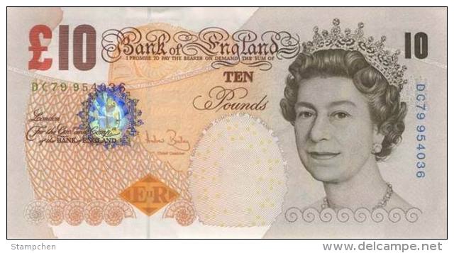 Great Britain 10 Pounds Banknote UNC 1 Piece Hummingbird Biology - 10 Ponden