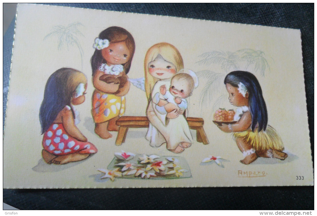 Amparo Illustratrice Oceanie 1960 Virgin Jesus - Andere & Zonder Classificatie