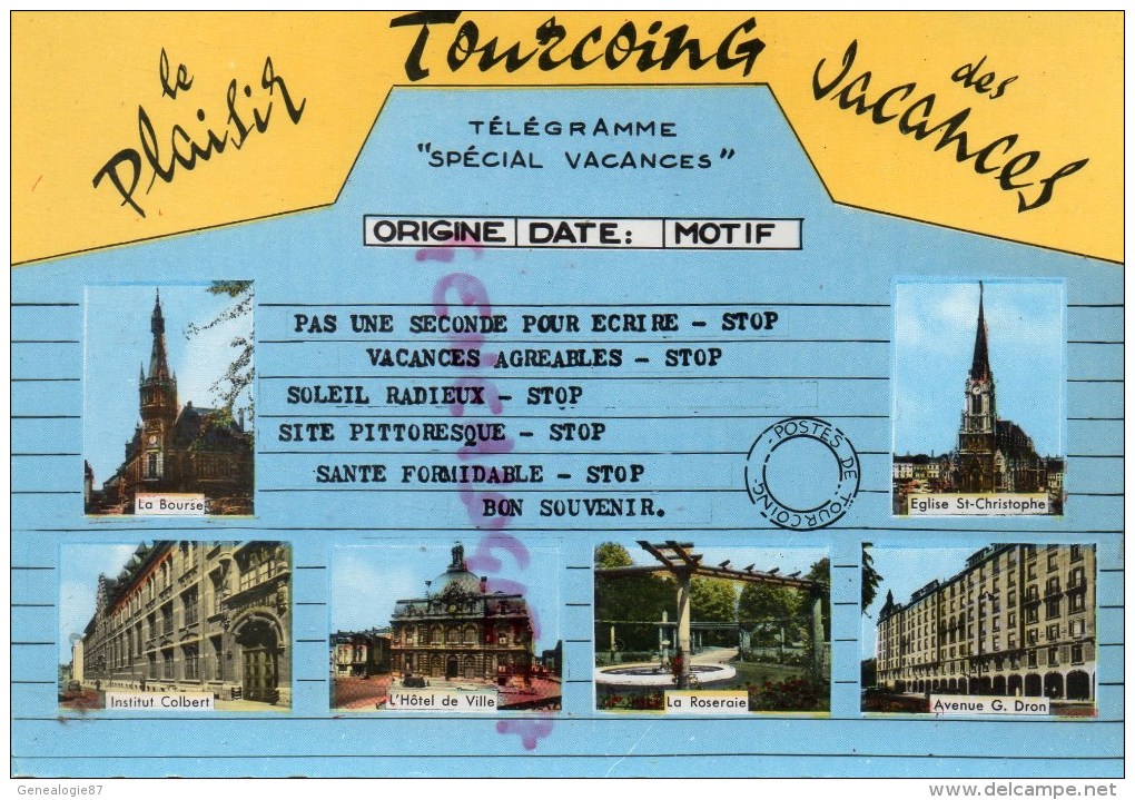59 - TOURCOING - LE PLAISIR DES VACANCES  TELEGRAMME - Tourcoing