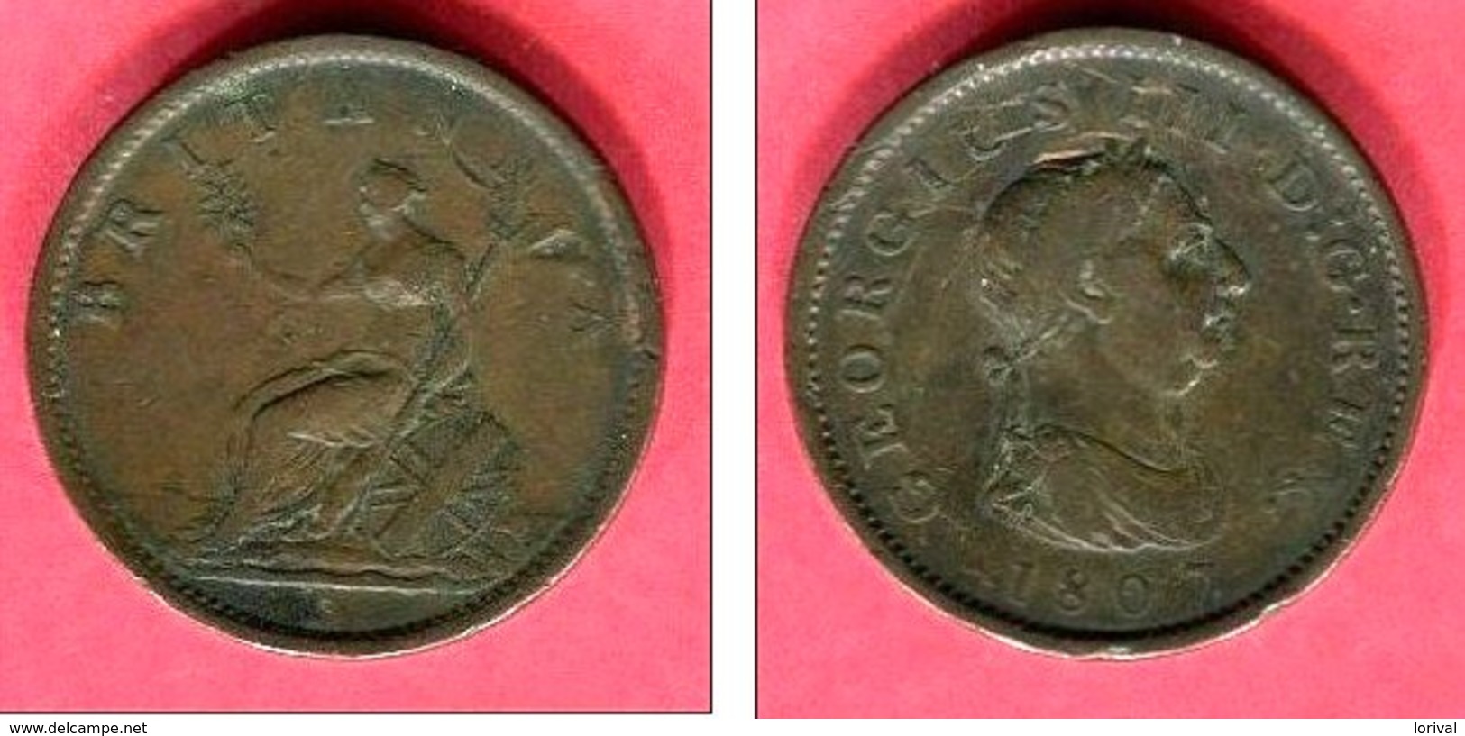 GEORGE III 1 PENNY 1807 KM 663 TB 7 - Andere & Zonder Classificatie